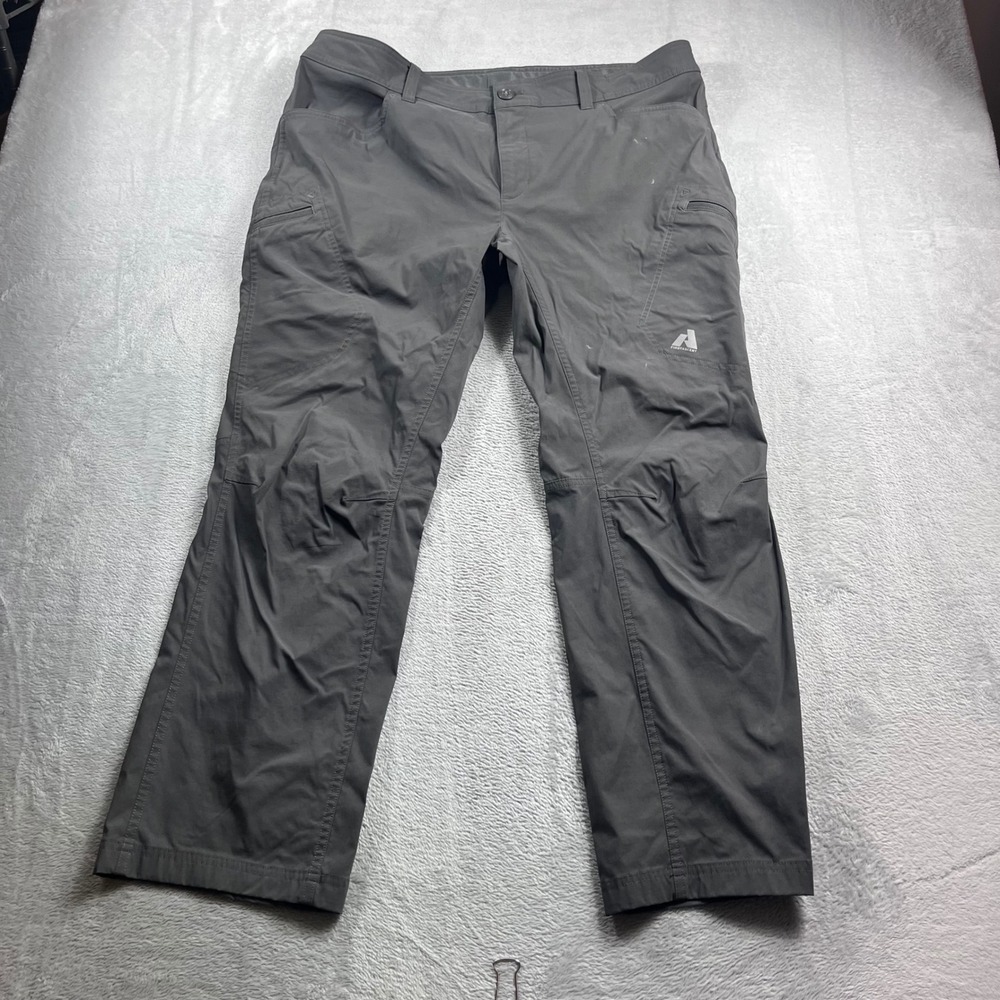 Eddie Bauer First Ascent Mens 40x30 Gray Guide Hiking Pants Outdoor Technical